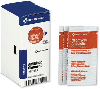 First Aid Only™ Antibiotic Ointment SmartCompliance 0.9 g Packet, 10/Box