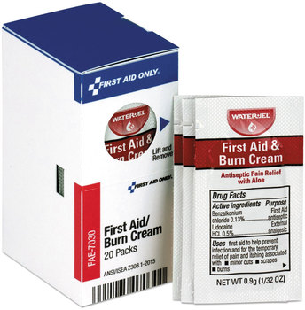 First Aid Only™ Refill for SmartCompliance™ General Business Cabinet Burn Cream, 0.9g Packets, 20/Box