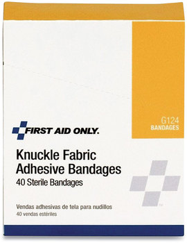 First Aid Only™ Fabric Bandages Four-Wing Knuckle, 2.5 x 3.25, 40/Box