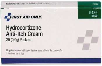 First Aid Only™ Hydrocortisone Anti-Itch Cream 0.03 oz Packet, 25/Box
