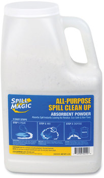 Spill Magic™ All-Purpose Spill Clean Up Absorbent Powder. 4 qt. 3 lb.