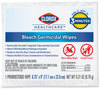A Picture of product CLO-31424 Clorox Healthcare® Bleach Germicidal Wipes 1-Ply, 6.75 x 9, Unscented, White, 50/Box, 6 Boxes/Carton