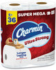 A Picture of product PGC-04306 Charmin® Ultra Strong Bathroom Tissue Super Mega Rolls, Septic Safe, 2-Ply, White, 363 Sheet Roll, 6 Rolls/Pack, 3 Packs/Carton