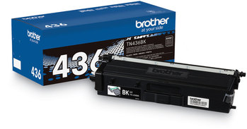 Brother TN436BK, TN436C, TN436M, TN436Y Toner Super High-Yield 6,500 Page-Yield, Black