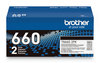 A Picture of product BRT-TN6602 Brother TN630, TN660 Toner TN6602PK High-Yield 2,600 Page-Yield, Black, 2/Pack