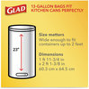 A Picture of product CLO-79008 Glad® Tall Kitchen Drawstring Trash Bags 13 gal, 0.72 mil, 23.75" x 24.88", White, 240/Carton
