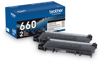 Brother TN630, TN660 Toner TN6602PK High-Yield 2,600 Page-Yield, Black, 2/Pack