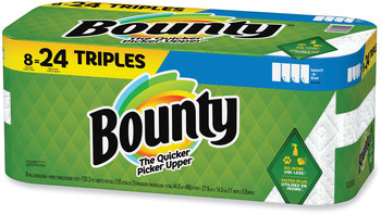 Bounty® Select-a-Size 2-Ply Kitchen Roll Paper Towels. 6 X 11 in. White. 135 sheets/roll, 8 triple rolls/carton.