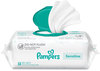 A Picture of product PGC-07325 Pampers® Sensitive Baby Wipes 1-Ply, 6.7 x 7, Unscented, White, 84/Pack, 7/Carton