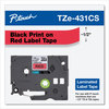 A Picture of product BRT-TZE431 Brother P-Touch® TZe Laminated Removable Label Tapes 0.47" x 26.2 ft, Black on Red