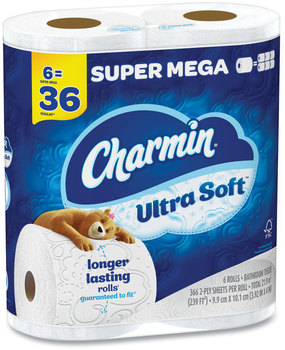 Charmin® Ultra Soft Bathroom Tissue Septic-Safe, 2-Ply, White, 336 Sheets/Roll, 18 Rolls/Carton