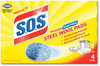 A Picture of product CLO-98041 S.O.S® Steel Wool Soap Pads Pad, 4/Box, 24 Boxes/Carton