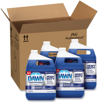 Dawn® Professional Heavy-Duty Manual Pot & Pan Dish Detergent Pot/Pan Original Scent, 1 gal Bottle, 4/Carton