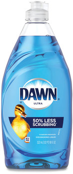 Dawn® Ultra Liquid Dish Detergent. 18 oz. Original scent. 10 pour bottles/carton.