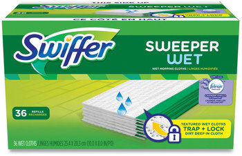 Swiffer® Wet Refill Cloths 10 x 8, Lavender Vanilla and Comfort, White, 36/Carton