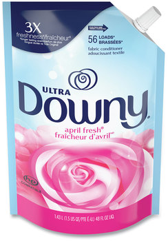 Downy® Liquid Fabric Softener April Fresh, 48 oz Pouch, 3/Carton