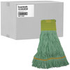 A Picture of product BWK-1200M Boardwalk® EcoMop Head Looped-End Mop Recycled Fibers, Medium Size, Green, 12/Carton