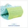 A Picture of product BWK-1200M Boardwalk® EcoMop Head Looped-End Mop Recycled Fibers, Medium Size, Green, 12/Carton