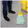 A Picture of product BWK-1200M Boardwalk® EcoMop Head Looped-End Mop Recycled Fibers, Medium Size, Green, 12/Carton