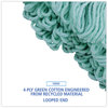 A Picture of product BWK-1200M Boardwalk® EcoMop Head Looped-End Mop Recycled Fibers, Medium Size, Green, 12/Carton