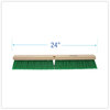 A Picture of product BWK-20724 Boardwalk® Floor Brush Head Broom 3" Green Flagged Recycled PET Plastic Bristles, 24"