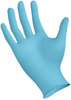 A Picture of product BWK-380LBXA Boardwalk® Disposable General-Purpose Powder-Free Nitrile Gloves. Size Large. 4 mil. 15 in. Blue. 100 gloves/box.