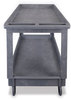 A Picture of product BWK-4024UCGRA Boardwalk® Two-Shelf Utility Cart Plastic, 2 Shelves, 300 lb Capacity, 24" x 40" 31.5", Gray
