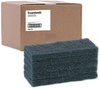 A Picture of product BWK-402 Boardwalk® Medium-Duty Scour Pad 10 x 4.63, Blue, 20/Carton