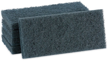 Boardwalk® Medium-Duty Scour Pad 10 x 4.63, Blue, 20/Carton