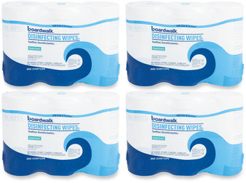 Boardwalk® Disinfecting Wipes 7 x 8, Fresh Scent, 75/Canister, 12 Canisters/Carton