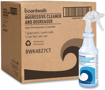 Boardwalk® Aggressive Cleaner and Degreaser Lemon Scent, 32 oz Bottle, 12/Carton