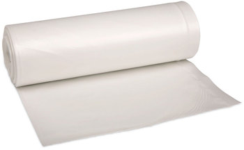 Boardwalk® Linear Low Density Can Liners Low-Density Waste 33 gal, 0.6 mil, x 39, White, 25 Bags/Roll, 6 Rolls/Carton