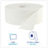 A Picture of product BWK-6100B Boardwalk® JRT Jumbo Roll Septic Safe Bathroom Tissue Bath. 2-Ply. 3.3 in. X 1,000 ft. White. 12 rolls/carton.