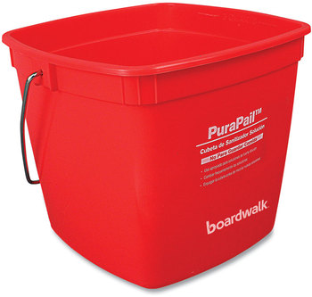 Boardwalk® PuraPail™ 6 qt, Polypropylene, Red/White