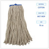 A Picture of product BWK-716C Boardwalk® Cut-End Lie-Flat Economical Cotton Wet Mop Head. 16 oz. White. 12/carton.