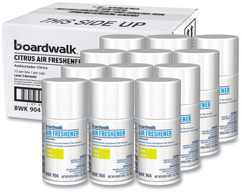 Boardwalk® Metered Air Freshener Aerosol Spray Refill. 5.3 oz. Citrus Sunrise. 12/carton.