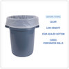 A Picture of product BWK-D38634CL Boardwalk® Industrial Drum Liners Rolls 60 gal, 2.7 mil, 38 x 63, Clear, 1 Roll of 50 Bags