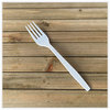 A Picture of product BWK-FORKHWPPWH Boardwalk® Heavyweight Polypropylene Cutlery Fork. White. 1000/carton.