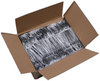 A Picture of product BWK-FORKHWPSBIW Boardwalk® Wrapped Heavyweight Polystyrene Cutlery Fork. Black. 1000 forks/carton.