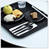 A Picture of product BWK-FORKHWPSBIW Boardwalk® Wrapped Heavyweight Polystyrene Cutlery Fork. Black. 1000 forks/carton.