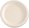 A Picture of product BWK-PLATE9NPFA Boardwalk® Bagasse PFAS-Free Dinnerware Plate, 9" dia, Tan, 500/Carton