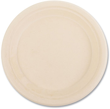 Boardwalk® Bagasse PFAS-Free Dinnerware Plate, 9" dia, Tan, 500/Carton