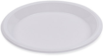Boardwalk® Hi-Impact Plastic Dinnerware Plate, 10" dia, White, 500/Carton