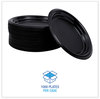 A Picture of product BWK-PLTHIPS6BL Boardwalk® Hi-Impact Plastic Dinnerware Plate, 6" dia, Black, 1,000/Carton