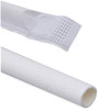 A Picture of product BWK-PPRSTRWWR Boardwalk® Individually Wrapped Paper Straws 7.75" x 0.25", White, 3,200/Carton