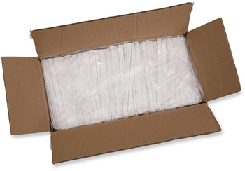 Boardwalk® Individually Wrapped Paper Straws 7.75" x 0.25", White, 3,200/Carton