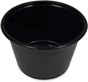 Boardwalk® Soufflé/Portion Cups Souffle/Portion 4 oz, Polypropylene, Black, 2,500/Carton