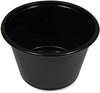 A Picture of product BWK-PRTN4BL Boardwalk® Soufflé/Portion Cups Souffle/Portion 4 oz, Polypropylene, Black, 2,500/Carton