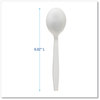 A Picture of product BWK-SOUPHWPPWH Boardwalk® Heavyweight Polypropylene Cutlery Soup Spoon. White. 1000/carton.