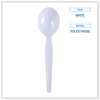 A Picture of product BWK-SOUPHWPSWH Boardwalk® Heavyweight Polystyrene Cutlery Soup Spoon. White. 1000/carton.